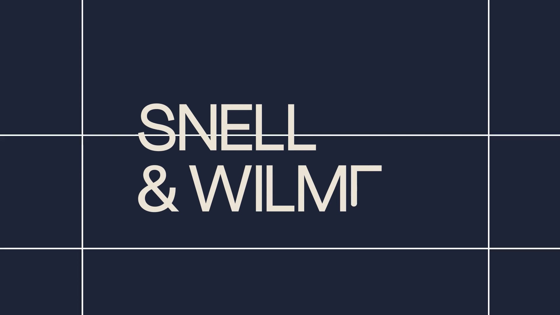 Title card from a Motifmotion law firm internal tool video for Snell & Wilmer