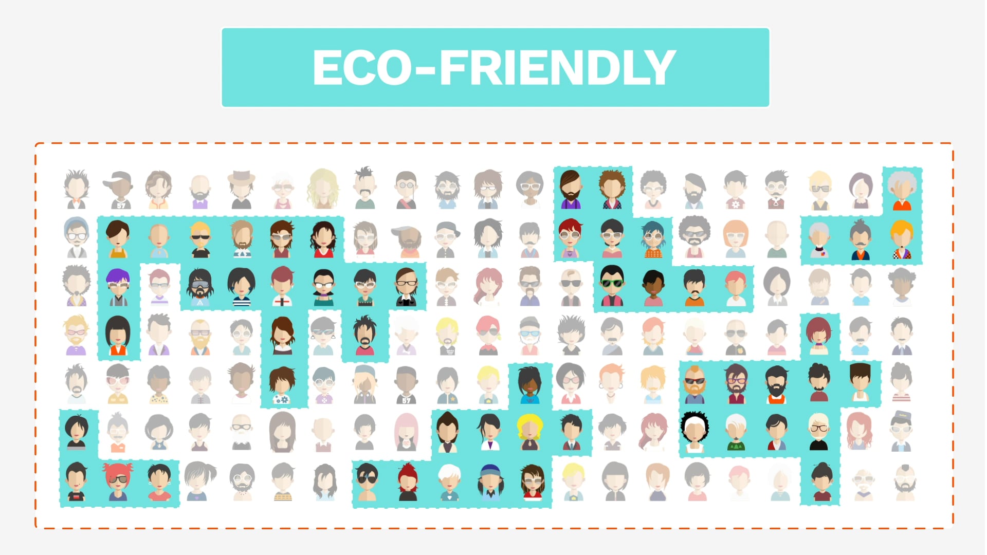 Animated audience segmentation grid from Motifmotion's B2B product film for Audacy, highlighting targeted listener segments