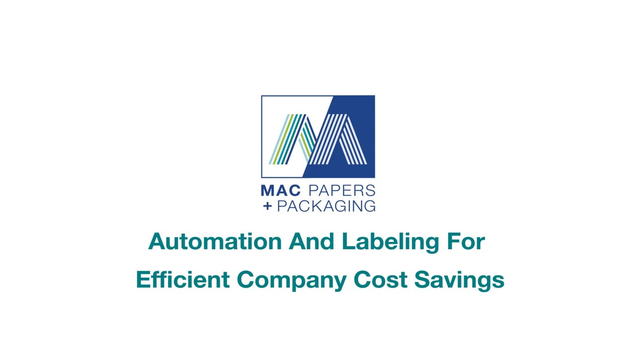 Title card for Mac Papers + Packaging case study on automation and labeling for cost savings