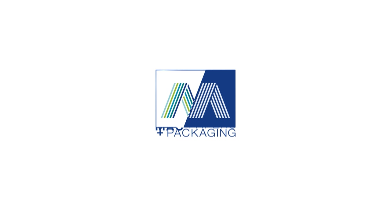 AA Packaging logo animated in a Mac Paper substrate printing sizzle reel