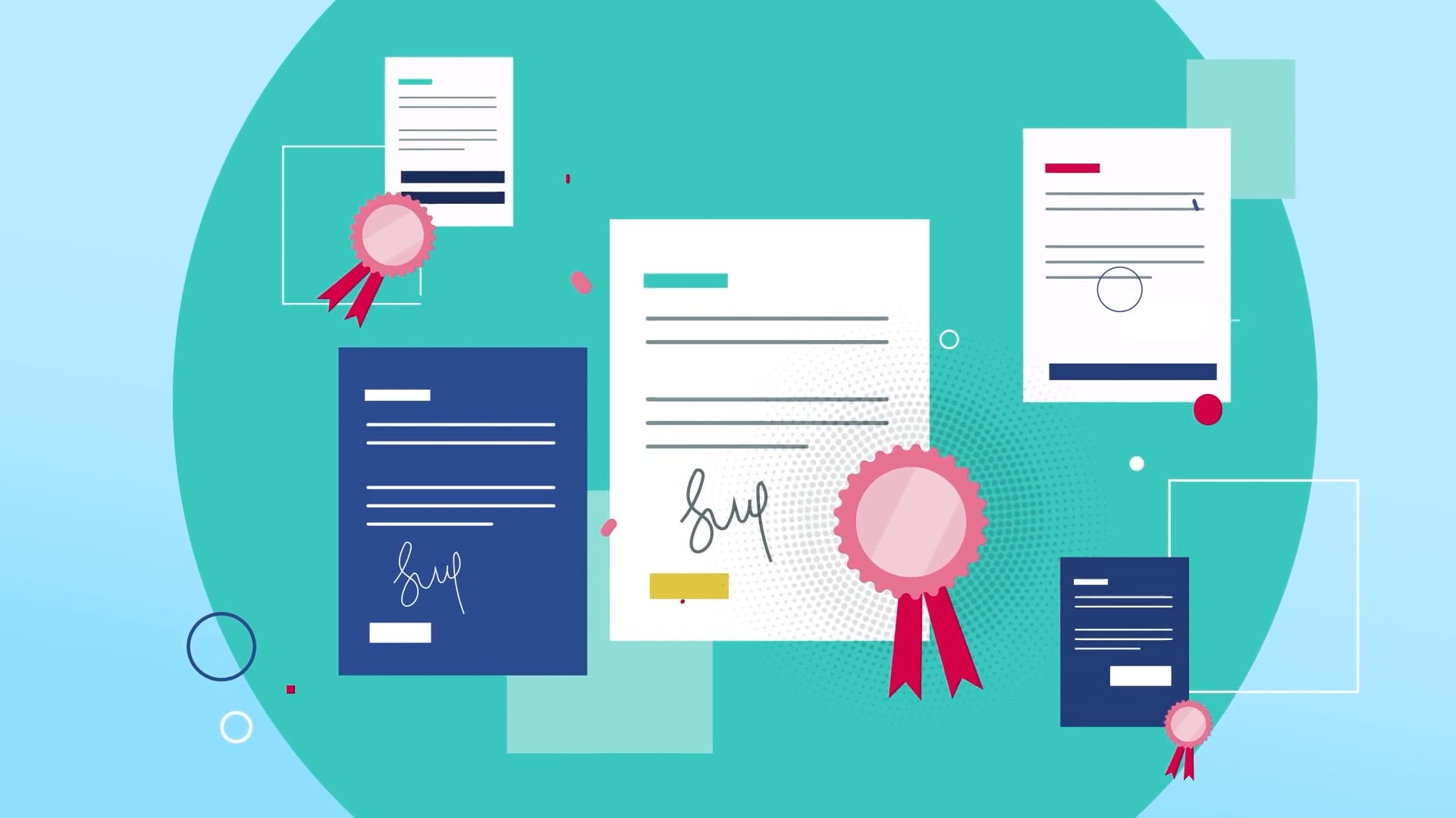 Animated certificates and signed documents illustrating healthcare certification for entry-level candidates